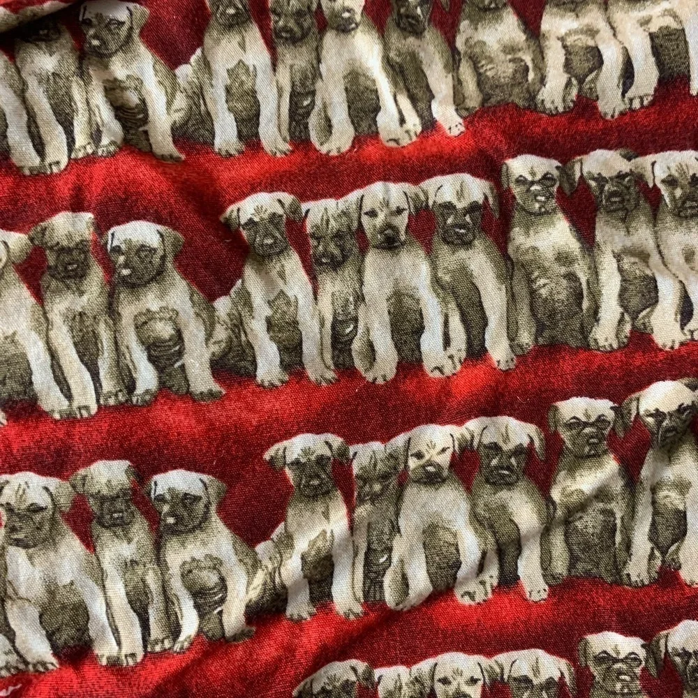 J.Crew Puppy Dogs Print Labrador Boxers Brief Briefs Shorts Red Beige Size 40-42
